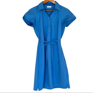 Columbia Blue Short Sleeve Dress with Belt